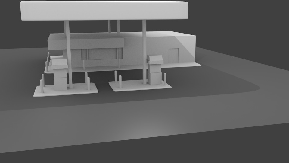 Low Poly Gas Station preview image 2